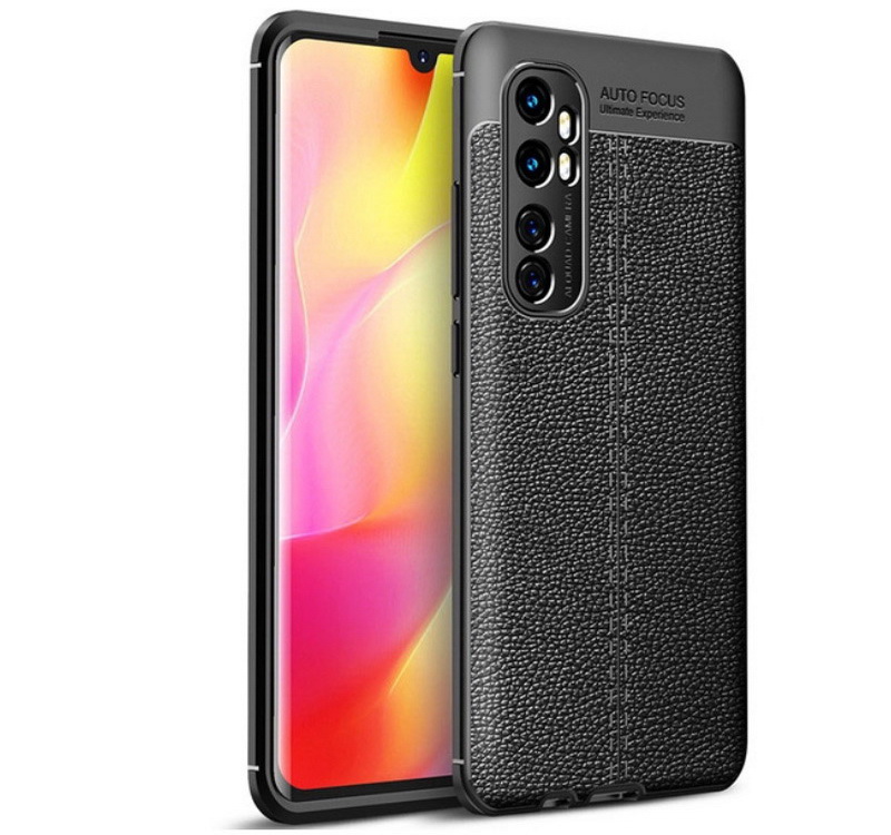 เคส Xiaomi Mi Note 10 Lite #เคสฝาหลัง TPU ผิวลิ้นจี่ช่วยป้องกันลายนิ้วมือและกันลื่นได้ดี