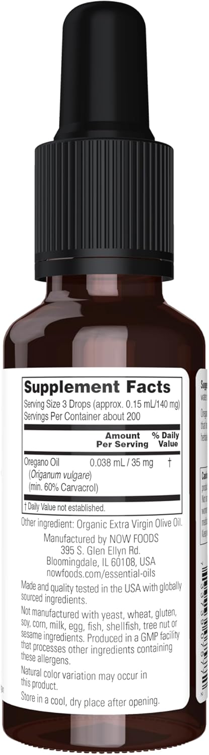 Now Foods® Oil of Oregano, Essential Oils 30ml น้ำมันออริกาโน 100% Pure น้ำมันออริกาโนสกัด ช่วยระบบหายใจ ลดอักเสบ