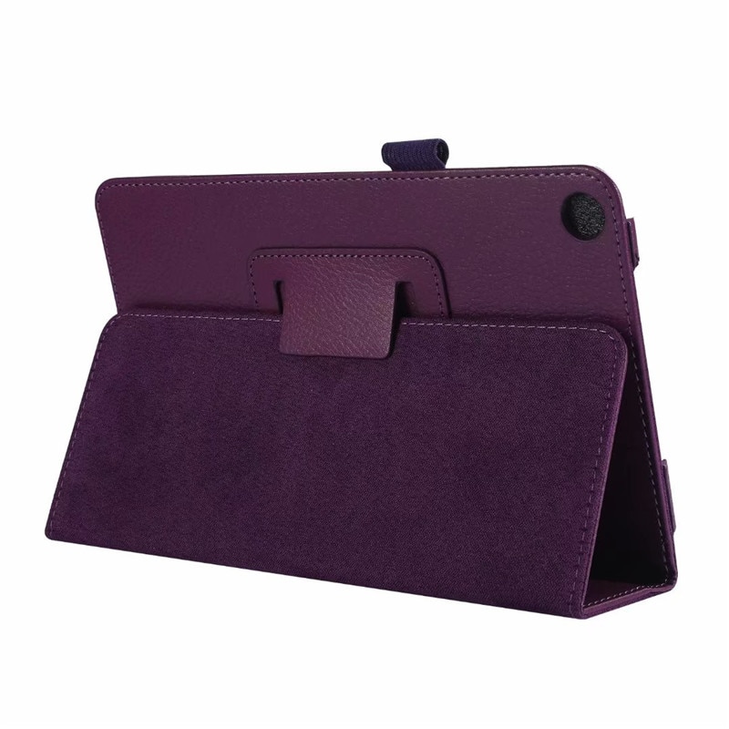 เคส Huawei MediaPad M5 Lite 8 #เคสฝาพับหนัง PU ผิวลิ้นจี่ Litchi Skin Leather Case