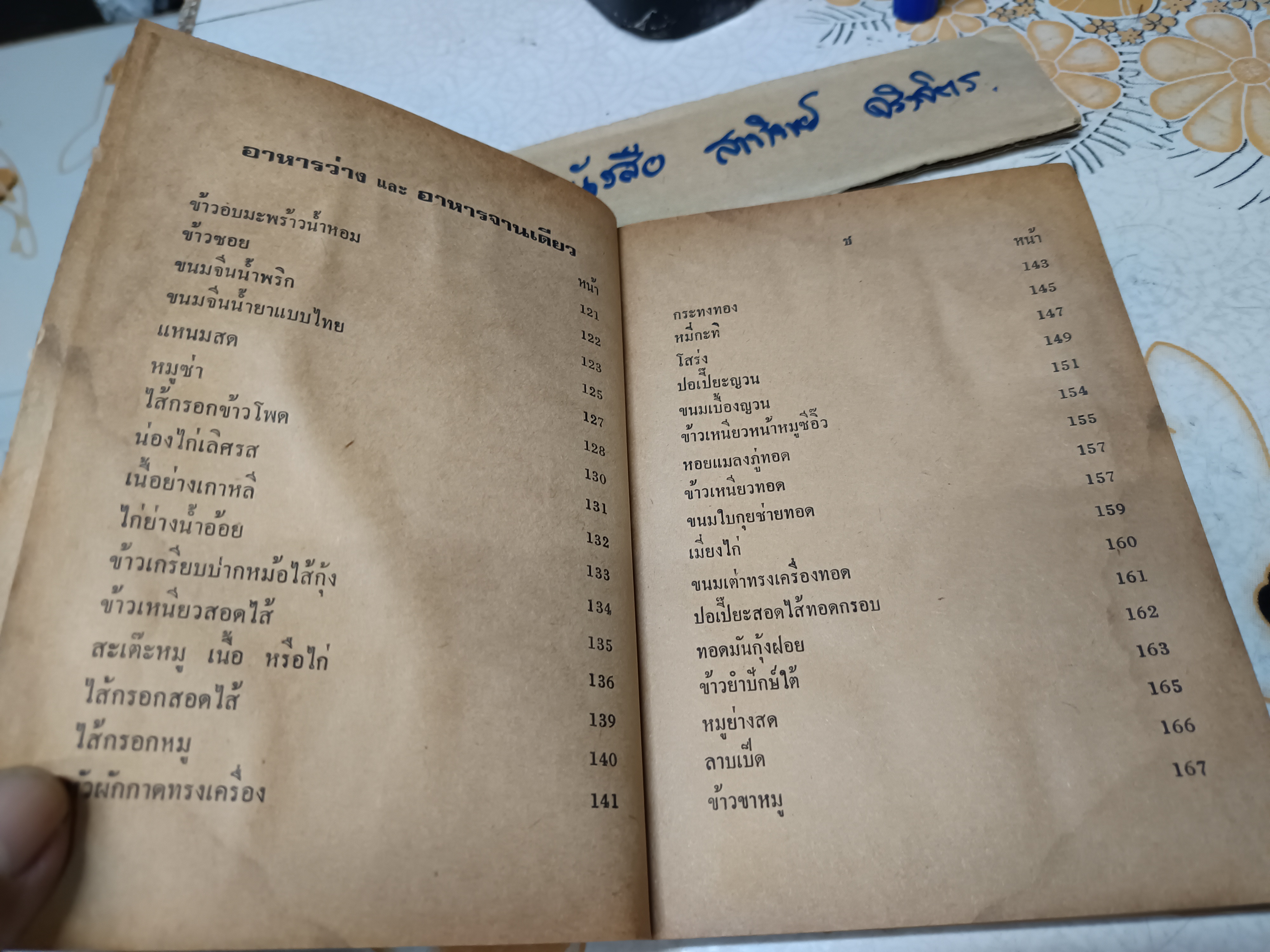 อาหารไทย โดย อ.จรรยา สุบรรณ์ (เล่มเล็ก) ** หนังสือมีคราบน้ำทั้งเล่ม **สินค้าหมด**