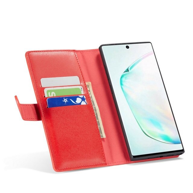Case Samsung Galaxy Note 10+ #เคสหนังฝาพับสไตล์กระเป๋าสตางค์มีช่องซิบ PU Wallet Split Leather 2 in 1 Card Slot + Money slot + Magnetic Separable Shell
