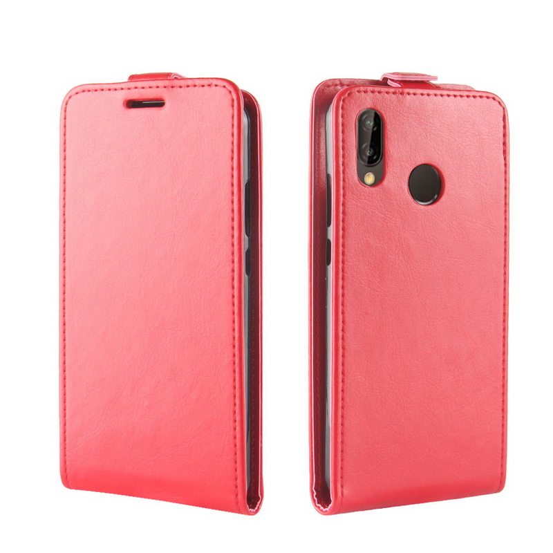 Case Huawei P20 Lite / Nova 3e #เคสฝาพับแนวตั้งหนัง PU ผิวหนังม้า Crazy Horse Skin Leather