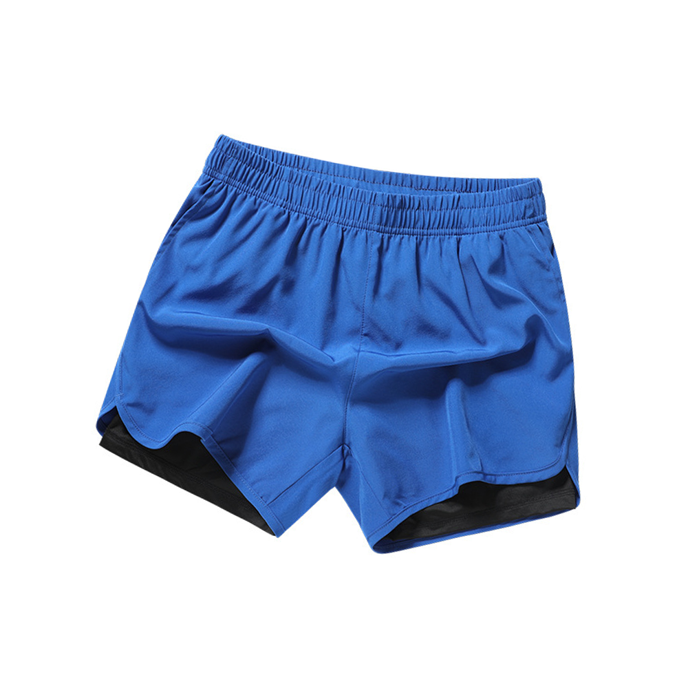 กางเกงวิ่ง 2-in-1 man,woman (ทรงสั้น) สำหรับวิ่งมาราธอน ออกกำลังกาย (F46)