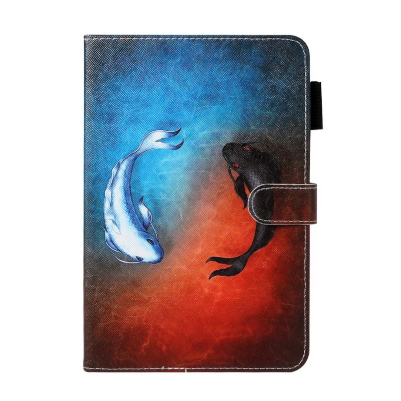 เคส Samsung Galaxy Tab A 8.0 (2019) SM-T290 SM-T295 SM-T297 #เคสฝาพับพิมพ์ลายหนัง PU พร้อมที่เก็บการ์ด Pattern Printing PU Leather Tablet Stand Case with Card Storage