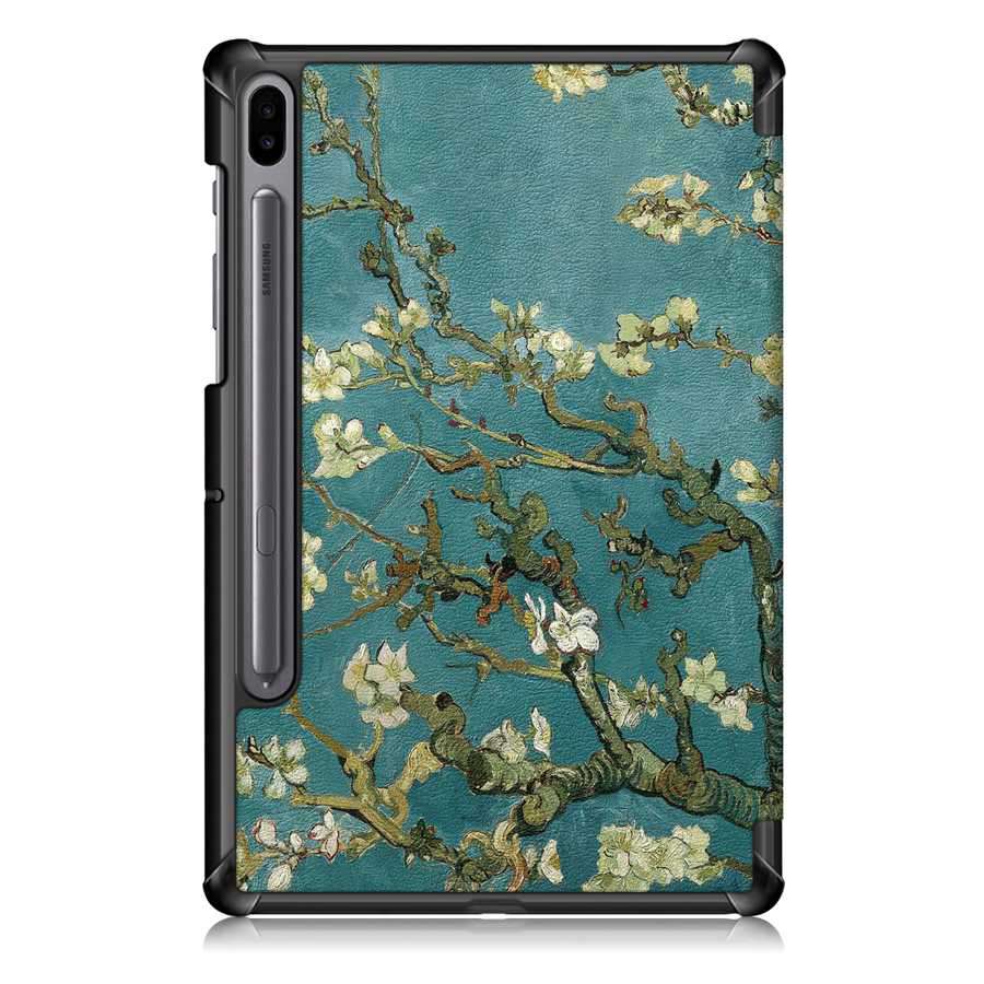 Case Samsung Galaxy Tab S6 T860 T865 #เคสฝาพับ 3 พับพิมพ์ลาย Pattern Printing PU Leather Tri-fold Stand