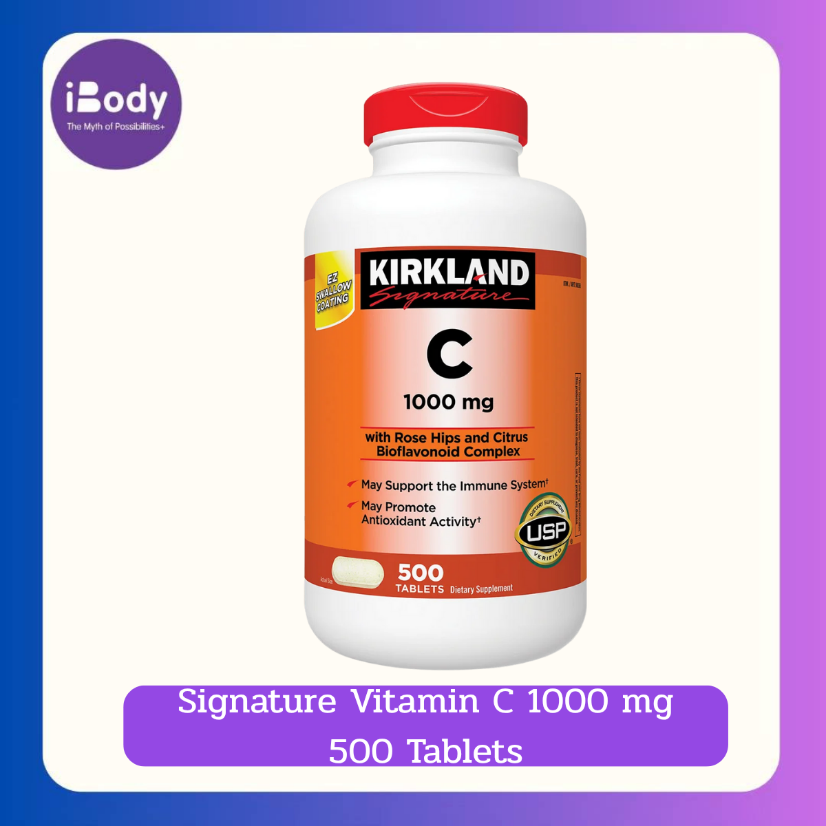 Kirkland Signature Vitamin C 1000 mg 500 Tablets วิตามินซี เคิร์กแลนด์ ซิกเนเจอร์