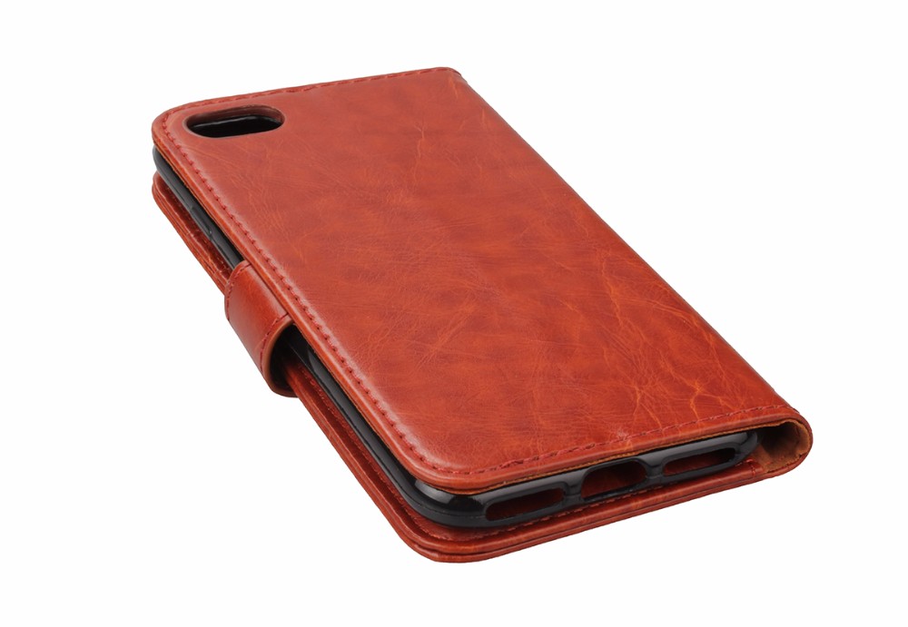 Case iphone 7 เคสฝาพับหนัง PU ผิวมันลายหนังวัว สไตล์กระเป๋าสตางค์ สีสันสวยงาม