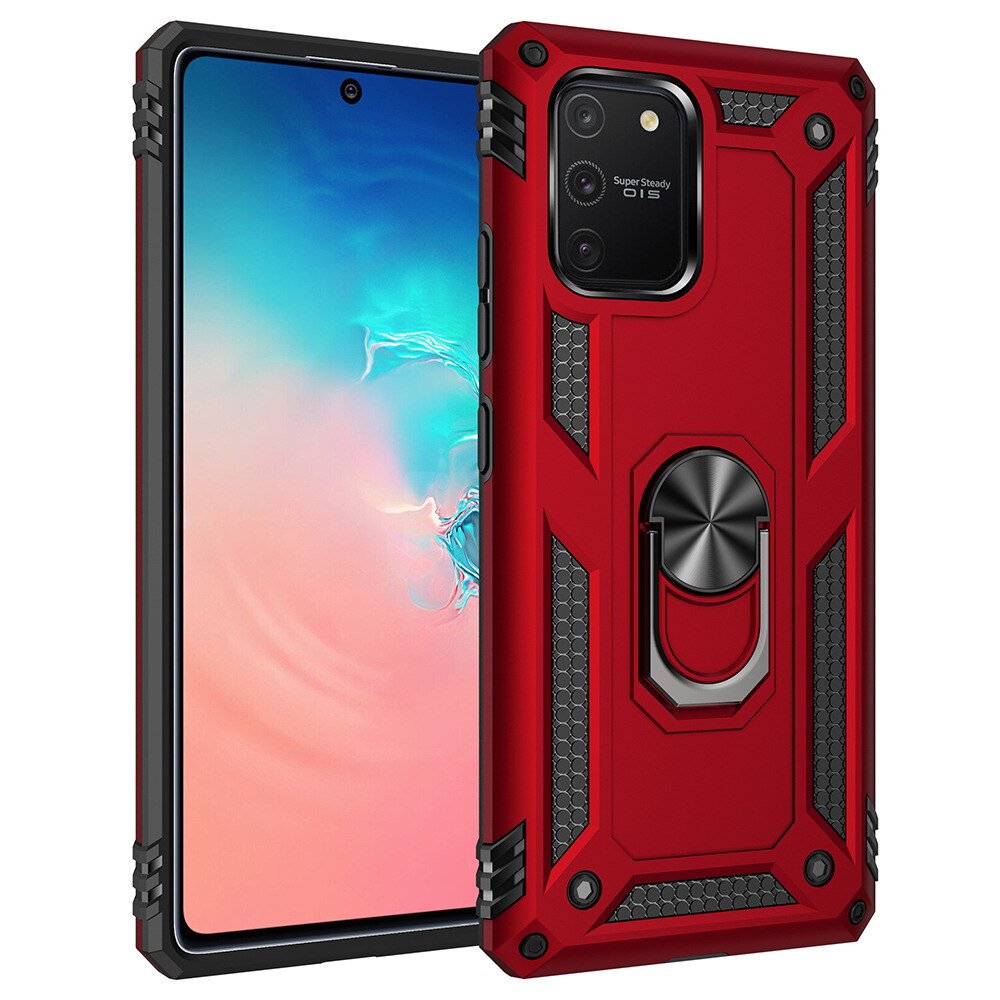 เคส Samsung Galaxy S10 lite #เคสฝาหลัง Hybrid TPU+PC มีแหวนสวมนิ้ว