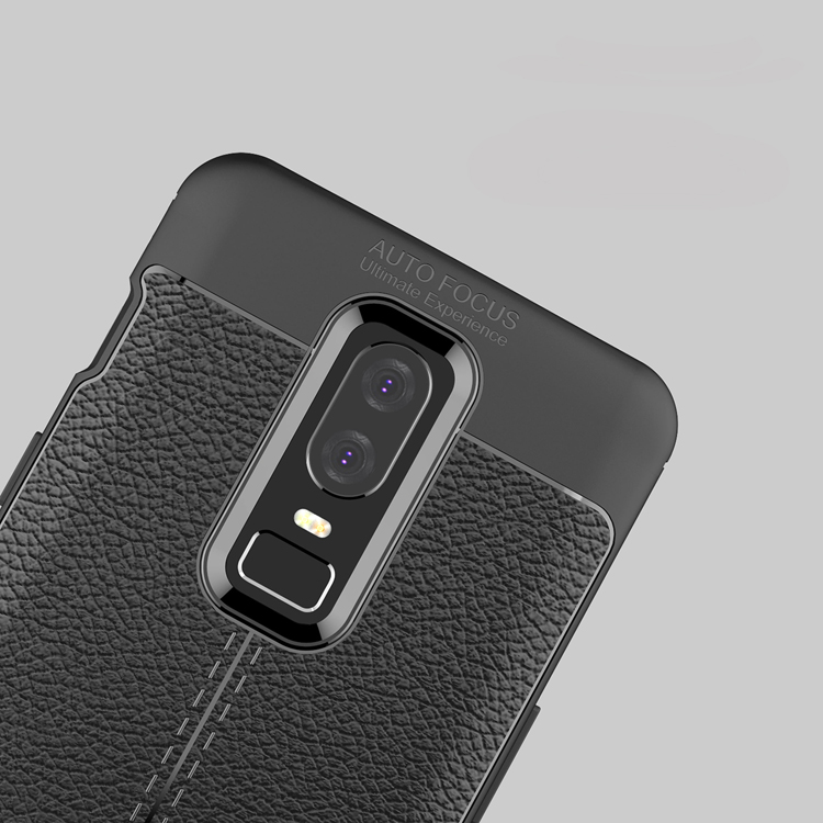 Case OnePlus 6 #เคสฝาหลัง TPU ผิวลิ้นจี่ช่วยป้องกันลายนิ้วมือและกันลื่นได้ดี