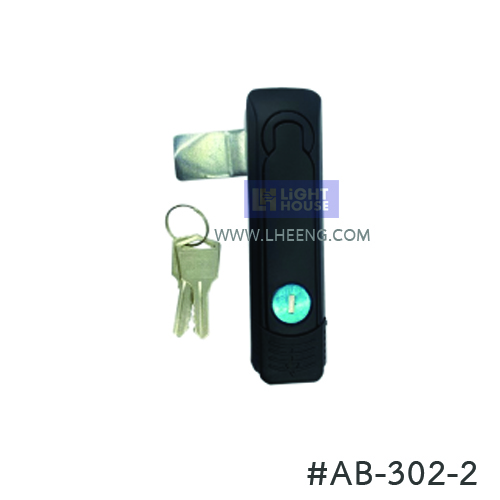 กุญแจ AB-302-2 (ดำ) ใช้สำหรับตู้เหล็ก ตู้ MDB ตู้คอนโทรล ตู้สวิทซ์บอร์ด
