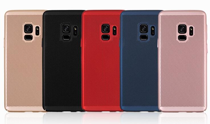 Case Samsung Galaxy S9 #เคสฝาหลังพลาสติกรูตะแกรงช่วยระบายความร้อน Hollow Mesh PC Shell