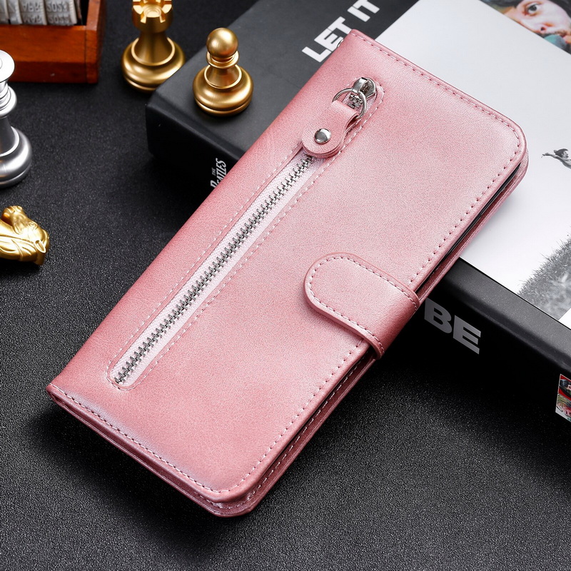 เคส Xiaomi Mi 10T Pro #เคสฝาพับแบบกระเป๋าสตางค์มีช่องด้านหน้า Zipper Pocket Leather Wallet Stand