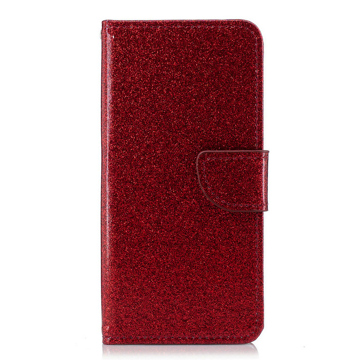 เคส Samsung Galaxy A8 + (2018) #เคสฝาพับ Flash Powder Leather Wallet Case