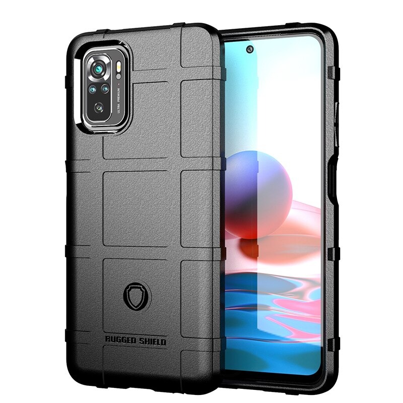 เคส Redmi Note 10S #เคสฝาหลัง Rugged Shield Series Soft Silicone Shock Absorption Matte กันกระแทก