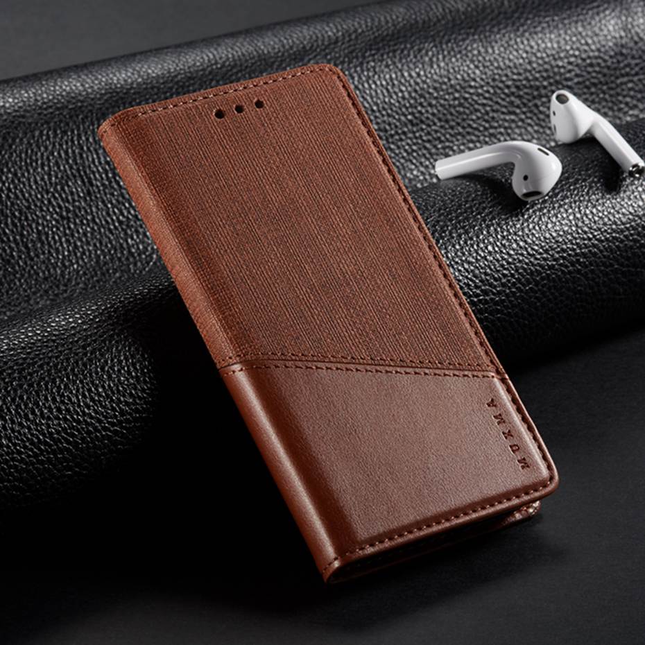 เคส Samsung Galaxy A04s#เคสฝาพับ MUXMA หนัง PU ออกแบบสีทูโทนมีช่องเสียบบัตร PU Leather Magnetic Wallet