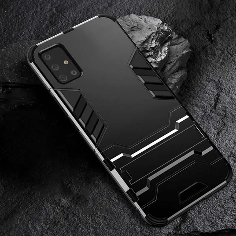 Case Galaxy A71 5G #เคสฝาหลังพลาสติก ไฮบริด TPU + Kickstand