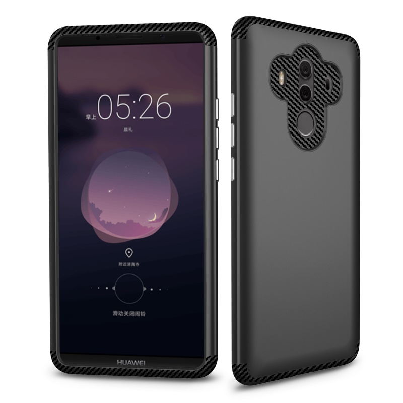เคส Huawei Mate 10 Pro #เคสฝาหลัง Hybrid คาร์บอนไฟเบอร์ Matte PC+TPU สีสันสวยงามทันสมัย