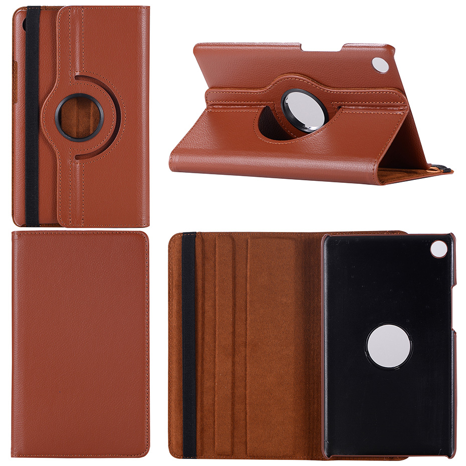 Case Huawei MediaPad M5 8.4 นิ้ว #เคสฝาพับหนังผิวลิ้นจี่ Litchi Grain 360 Degree Rotary