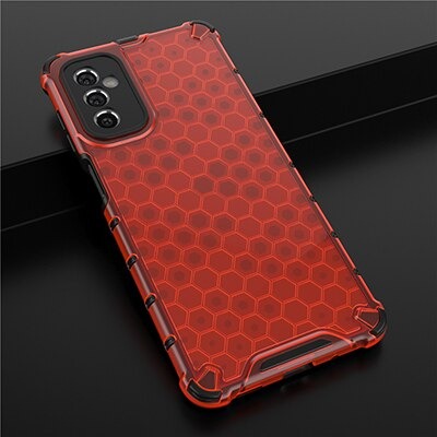 Case Samsung Galaxy M52 5G#เคสฝาหลังกันกระแทก Honeycomb Shock Absorber TPU + PC + Silicone Hybrid