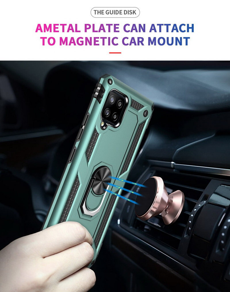 เคส Samsung Galaxy A42 5G #เคสฝาหลัง Hybrid TPU+PC มีแหวนสวมนิ้ว