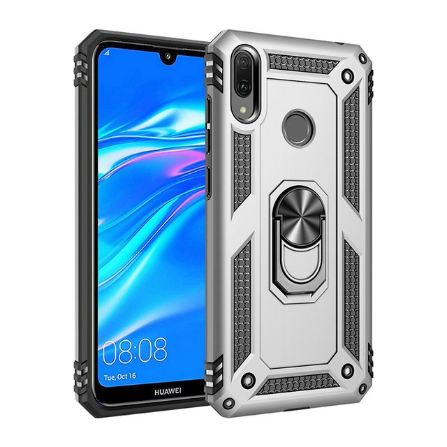 Case Huawei Y7 2019 #เคสฝาหลัง Hybrid TPU+PC มีแหวนสวมนิ้ว