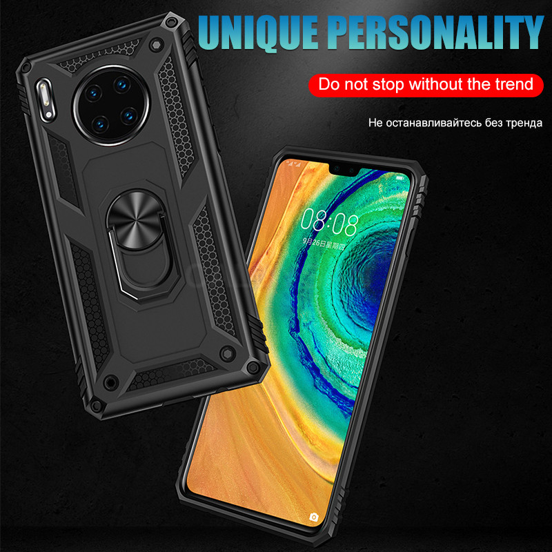 Case Huawei Mate 30 Pro #เคสฝาหลัง Hybrid TPU+PC มีแหวนสวมนิ้ว