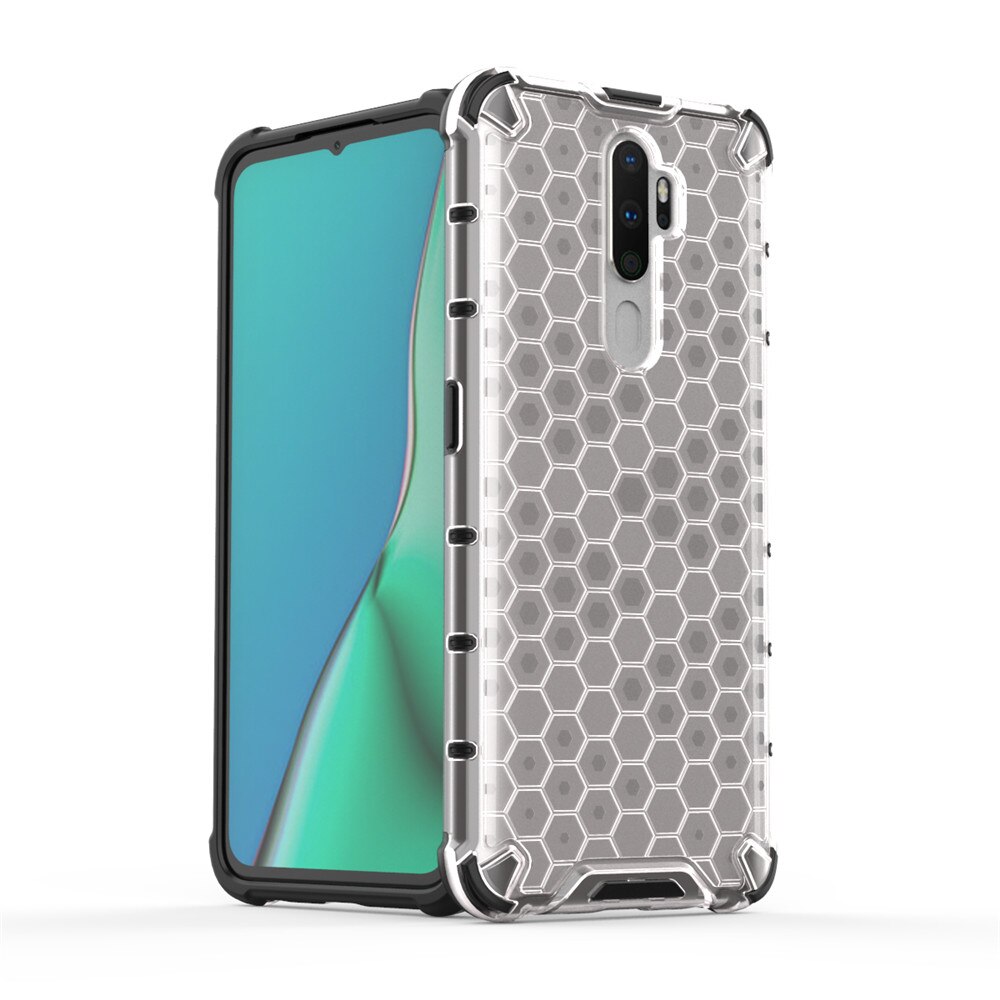 Case OPPO A9 (2020) / OPPO A5 (2020) #เคสฝาหลังกันกระแทก Honeycomb Shock Absorber TPU + PC + Silicone Hybrid