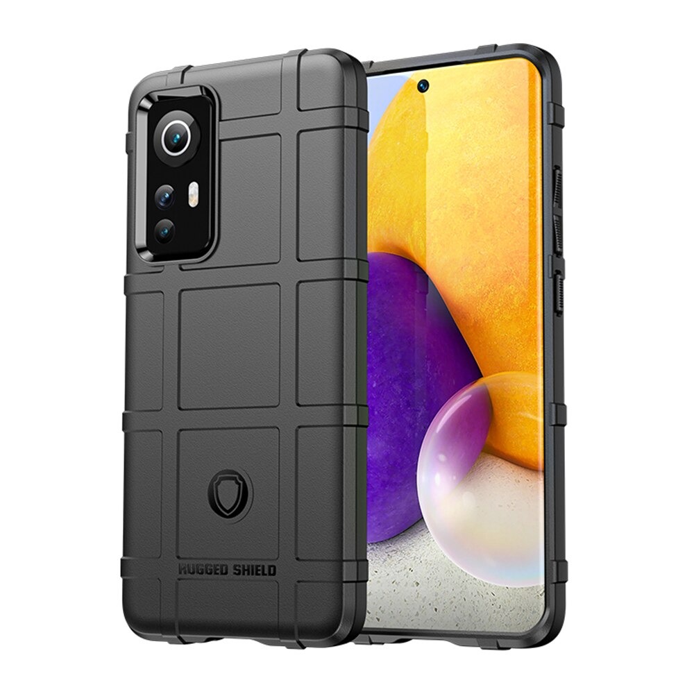 เคส Xiaomi 12 Pro #เคสฝาหลัง Rugged Shield Series Soft Silicone Shock Absorption Matte กันกระแทก