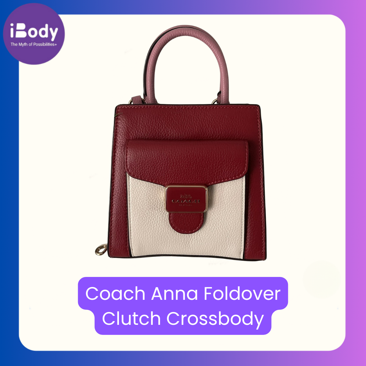 COACH C6994 MINI PEPPER CROSSBODY IN COLORBLOCK กระเป๋าสะพายข้าง สีทูโทน