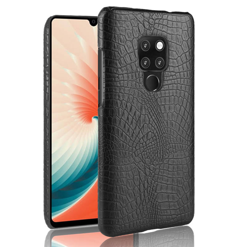 Case Huawei Mate 20 #เคสฝาหลังพลาสติกแข็งเคลือบหนัง PU ลายผิวหนังจระเข้