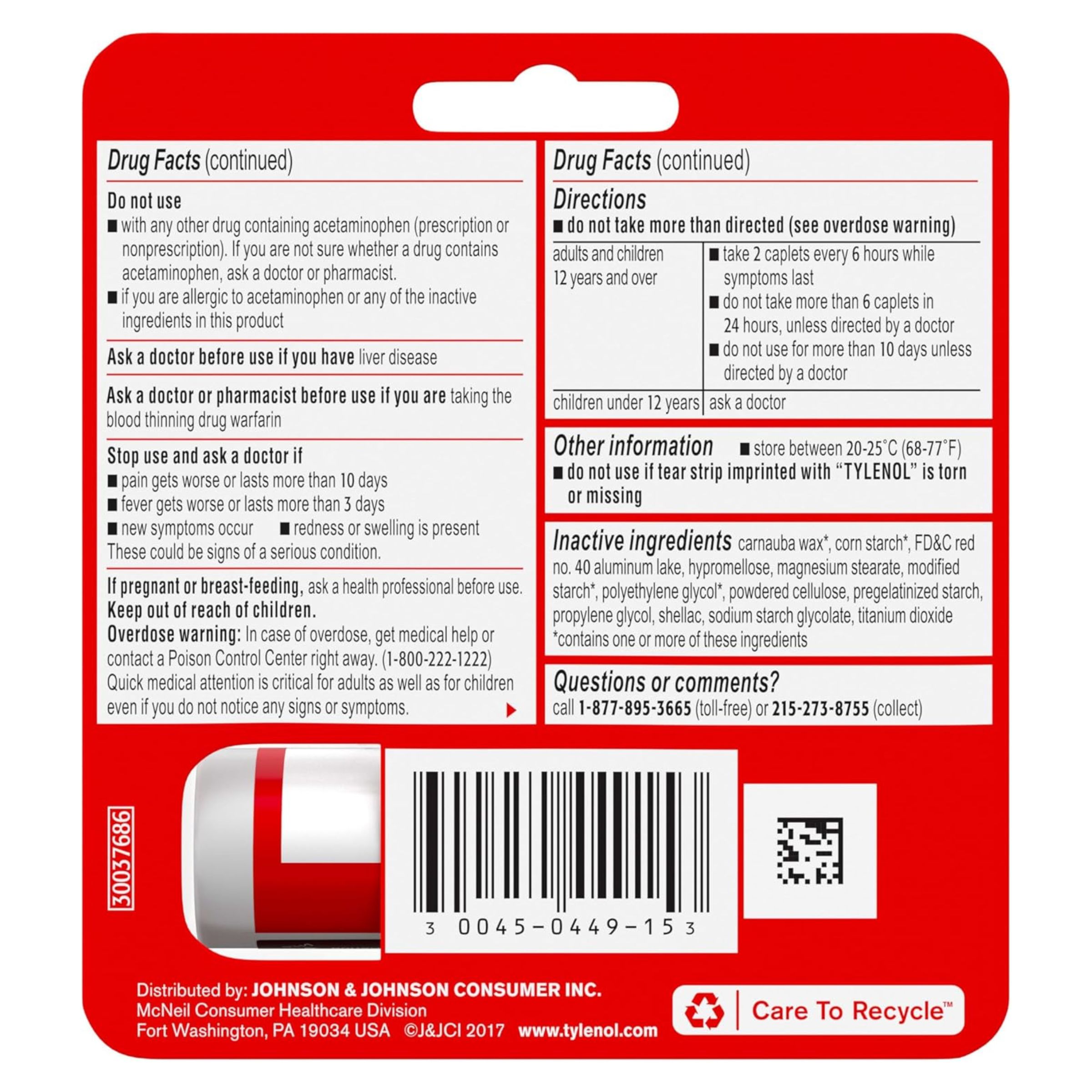 Promotion!! Excedrin® Migraine Relife 24 Caplets 3 Pack แถมฟรี Tylenol 500 mg 10 Caplets 1 ชิ้น