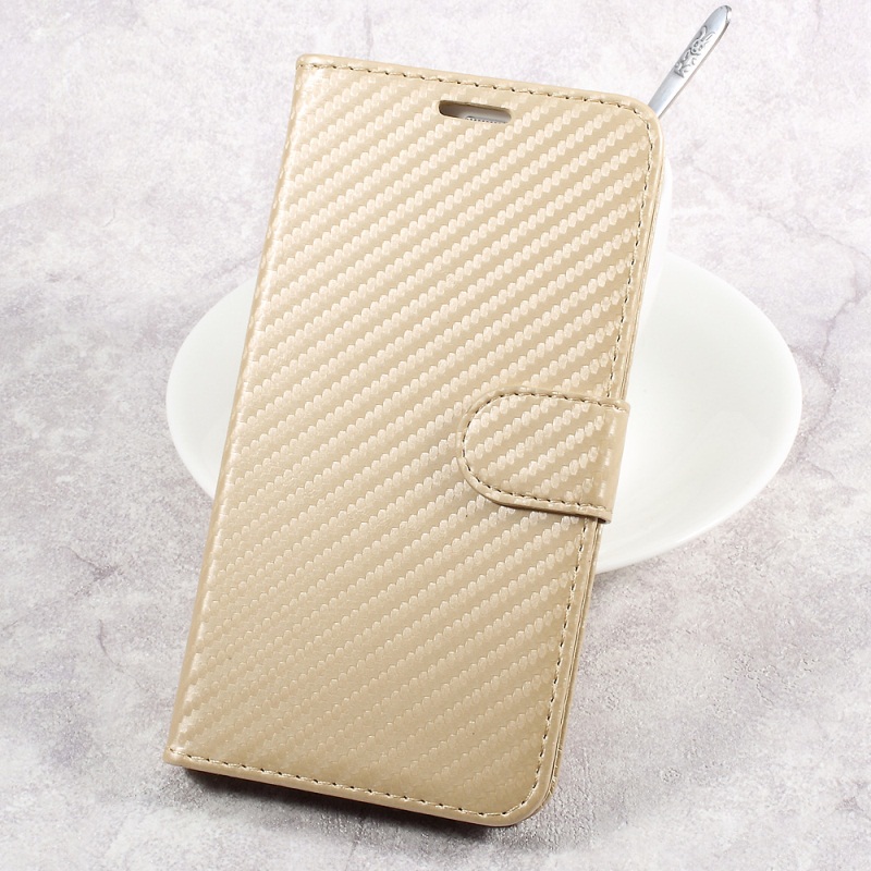 Case Huawei P10 Plus #เคสหนังคาร์บอนไฟเบอร์ ฝาพับมีช่องใส่นามบัตร