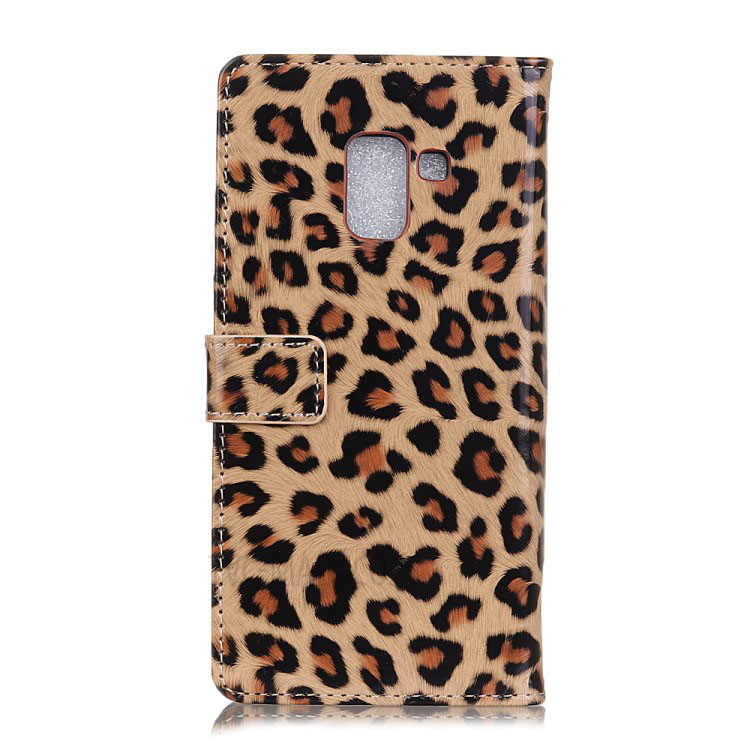 Case Samsung Galaxy A8+ (2018) #เคสฝาพับสไตล์กระเป๋าสตางค์ลายเสือดาว