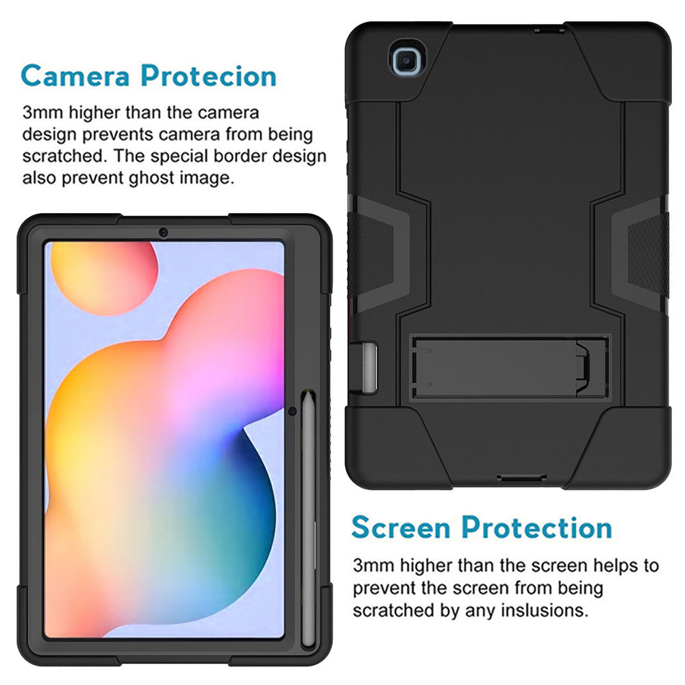 Case Samsung Galaxy Tab S6 Lite 10.4 SM-P610 SM-P615 SM-P617 #เคสฝาหลังกันกระแทก Full Protection Case 3 in 1 Bracket S-pen Slot