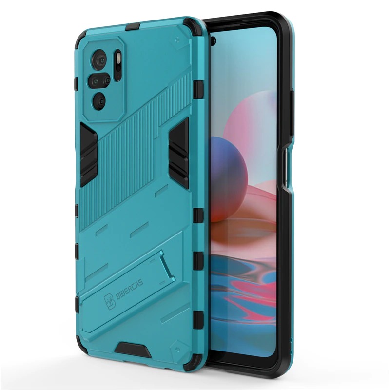 เคส Redmi Note 10 Pro #เคสฝาหลังพลาสติก ไฮบริด TPU + Kickstand