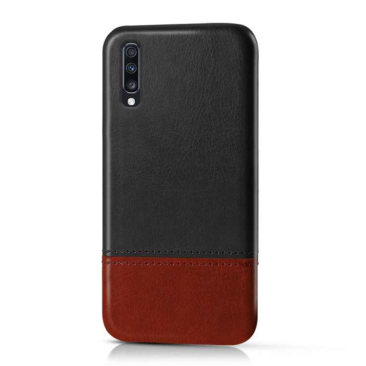 Case Samsung Galaxy A70 #เคสฝาหลังพลาสติกเคลือบหนัง PU สีทูโทน KSQ Bi-color Splicing Leather Phone