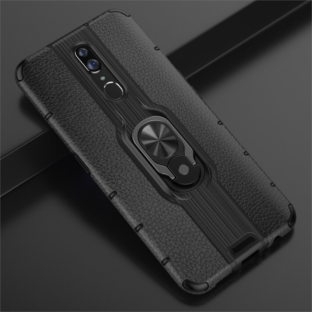 Case Oppo F11 Pro #เคสฝาหลังไฮบริดมีแหวนสวมนิ้ว Detachable Ring Holder Kickstand PC TPU Combo Case