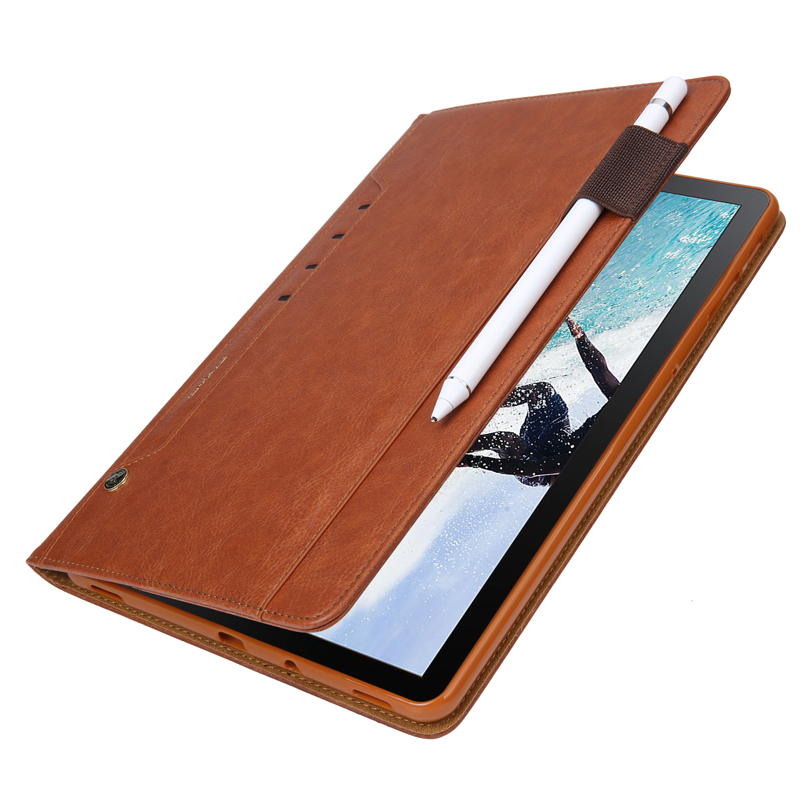 Case Samsung Galaxy Tab S4 10.5 T830 T835 #เคสฝาพับหนัง PU คุณภาพดี พร้อมฝาปิดมีช่องเสียบการ์ด CMAI2 PU Leather Stand Wallet Flip