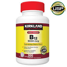 (Pre Order) Kirkland Signature® B-12 Quick Dissolve 5,000mcg 300 TabletsB12 USP Verified วิตามินบี12 ช่วยสร้างเซลล์เม็ดเลือดแดง