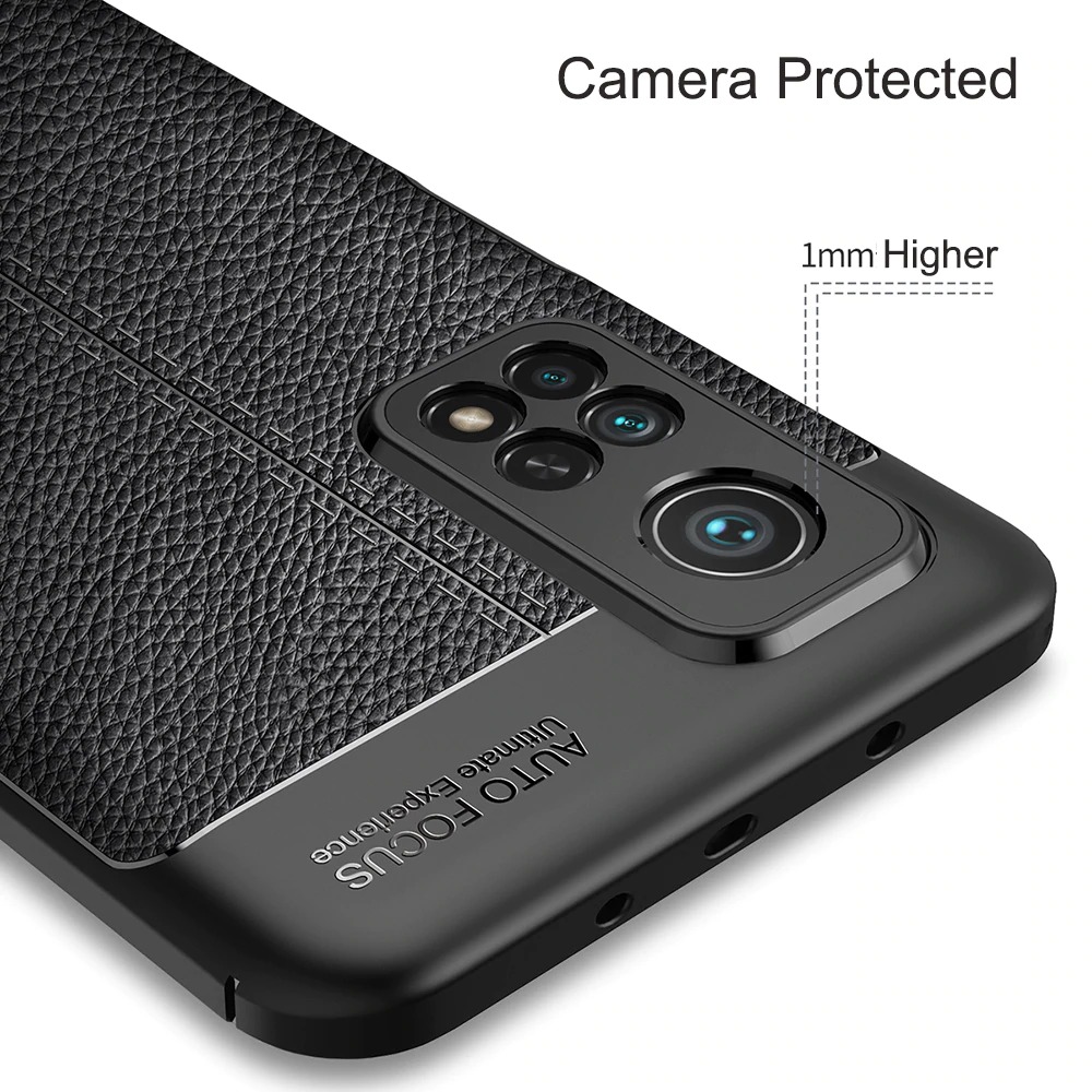 เคส Xiaomi Mi 10T Pro #เคสฝาหลัง TPU ผิวลิ้นจี่ช่วยป้องกันลายนิ้วมือและกันลื่นได้ดี