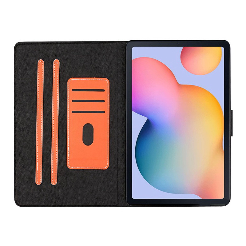 เคส Samsung Galaxy Tab A7 Lite 8.7" (T220,T225) #เคสฝาพับหนัง PU มีช่องใส่บัตร Solid Color Shockproof Leather Flip Case Cover