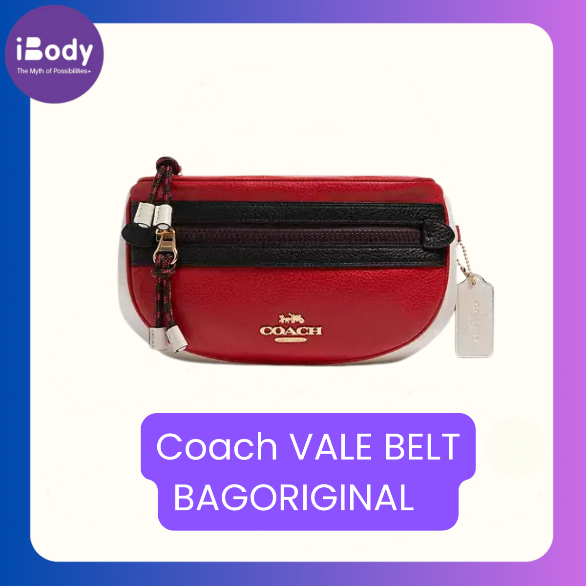 Coach VALE BELT BAG ORIGINAL กระเป๋าคาดเอวและสะพายข้าง