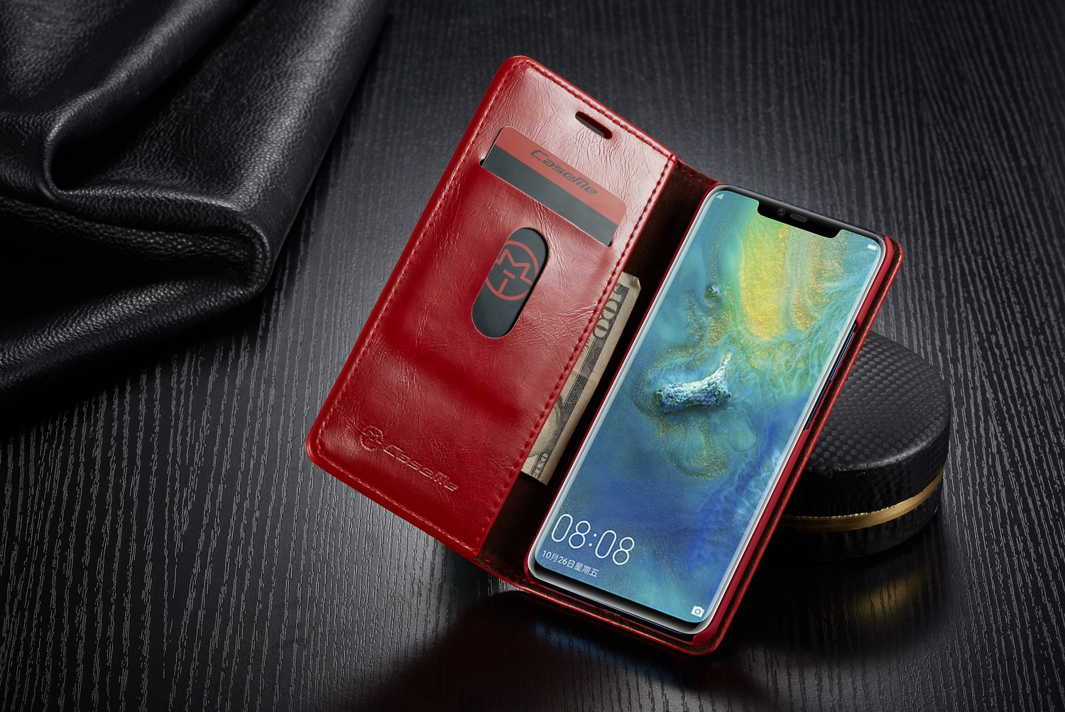Case Huawei Mate 20 Pro #เคสฝาพับสไตล์กระเป๋าสตางค์ CASEME Oil Wax PU Leather Retro Wallet เคสคุณภาพดีราคาถูก
