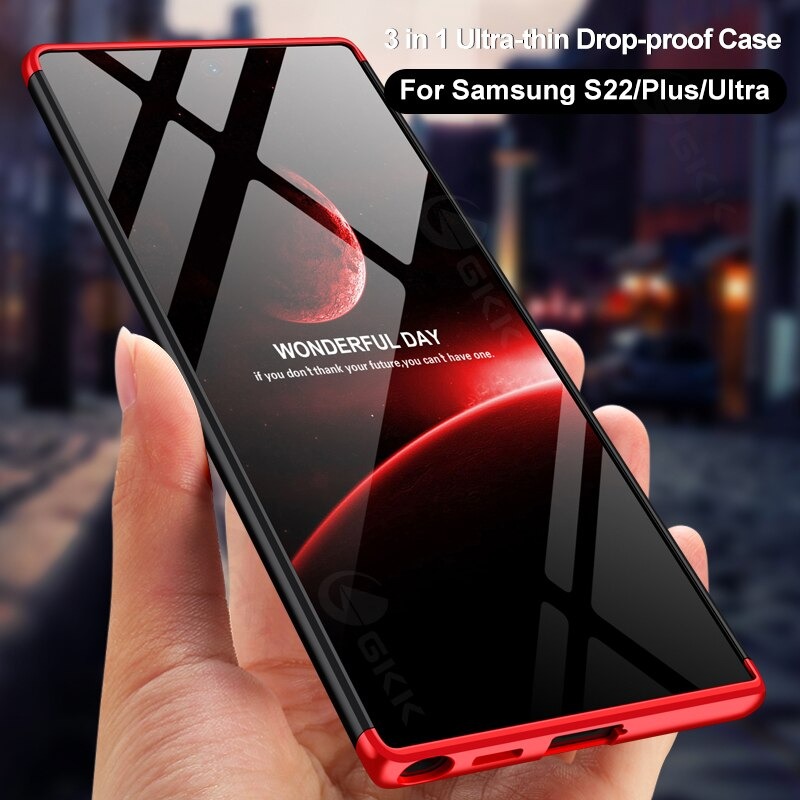 เคส Samsung Galaxy S22 Ultra 5G #เคสฝาหลังพลาสติกแข็ง Detachable All-wrapped Matte แยกชิ้นได้