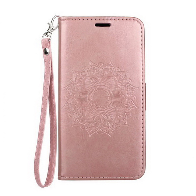 Case Samsung Galaxy A8 (2018) #เคสฝาพับพิมพ์ลายดอกไม้ Mandala Flower