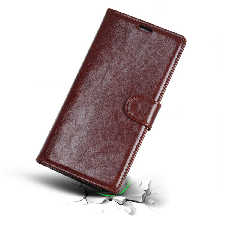 Case Samsung Galaxy A7 (2018) #เคสฝาพับหนัง PU ผิวหนังม้าแบบกระเป๋าสตางค์ Crazy Horse Wallet Leather