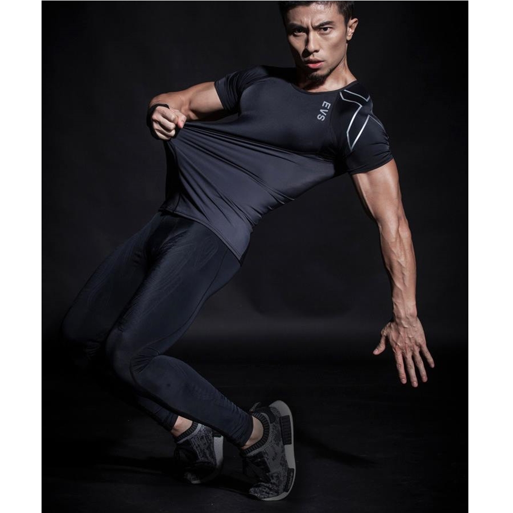 กางเกงรัดกล้ามเนื้อขายาว ผู้ชาย Running Compression Pants Tights Men Sports EVS(F11)