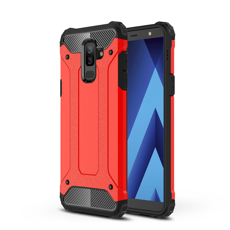 Case Samsung Galaxy J8 (2018) #เคสฝาหลังเกราะป้องกัน ไฮบริด พลาสติก+TPU