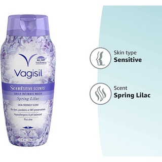 Vagisil® Scentsitive Scents Daily Intimate Wash 354 ml ทำความสะอาด ผู้หญิง กลิ่นหอม