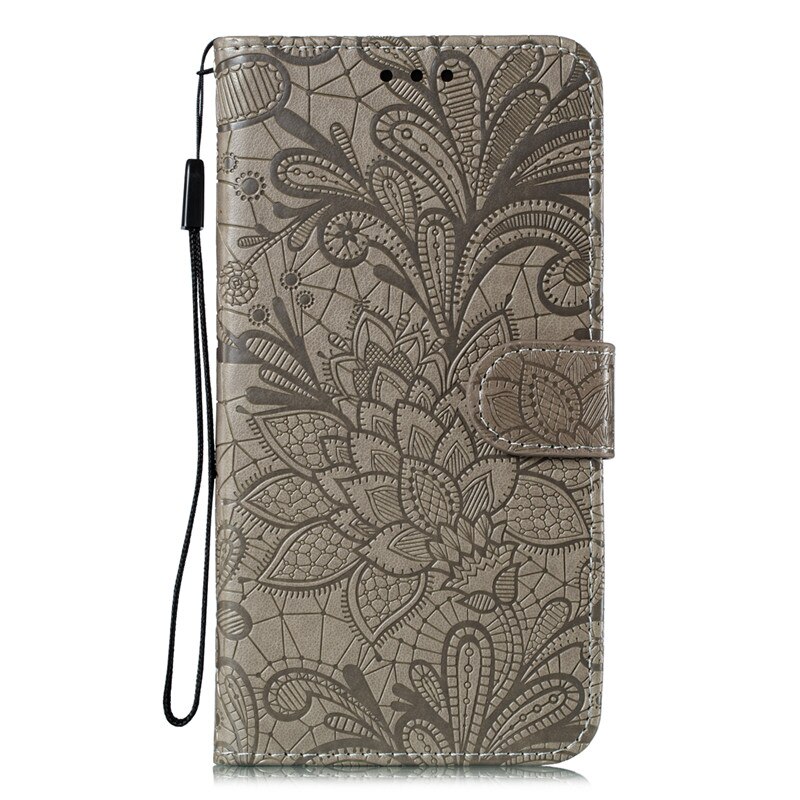 Case Samsung Galaxy Note 10 Lite #เคสฝาพับหนัง PU ผิวลายนูน Embossed Flower Leather Wallet